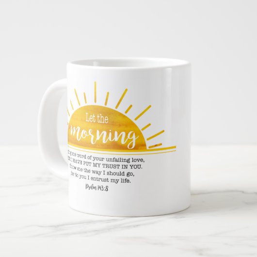 Yellow Sun Psalm Jumbo-Tasse (Vorderseite Links)