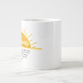 Yellow Sun Psalm Jumbo-Tasse