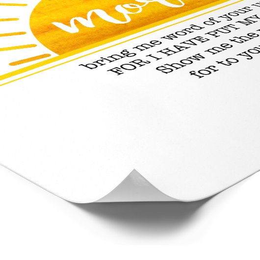 Yellow Sun Psalm Poster (Ecke)