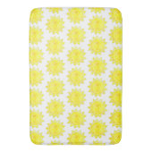 Yellow Sun Watercolor-Muster Badematte (Vorderseite Vertikal)