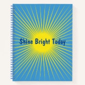 Yellow Sunburst Spiral Notebook Notizblock (Vorderseite)