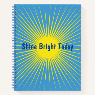 Yellow Sunburst Spiral Notebook Notizblock