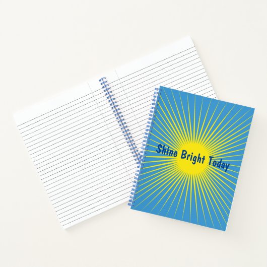 Yellow Sunburst Spiral Notebook Notizblock (Innenseite)