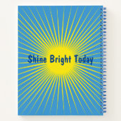 Yellow Sunburst Spiral Notebook Notizblock (Rückseite)