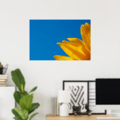 Yellow Sunflower & Azure Sky Poster (Heimbüro)