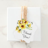 Yellow Sunflower Baby Dusche Gefallen Geschenkmark Geschenkanhänger (Beispiel)