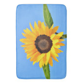 Yellow Sunflower Bath Mat Blue Sky Badematte (Vorderseite Vertikal)