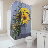 Yellow Sunflower Bouquet Duschvorhang (Beispiel)