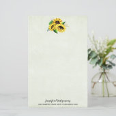 Yellow Sunflower Bouquet in Watercolor (Stehend Vorderseite)