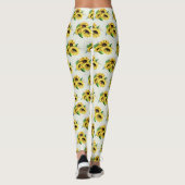 Yellow Sunflower Bouquet in Watercolor Leggings (Rückseite)