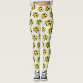Yellow Sunflower Bouquet in Watercolor Leggings (Vorderseite)