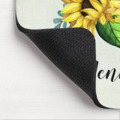 Yellow Sunflower Bouquet in Watercolor Mousepad (Ecke)