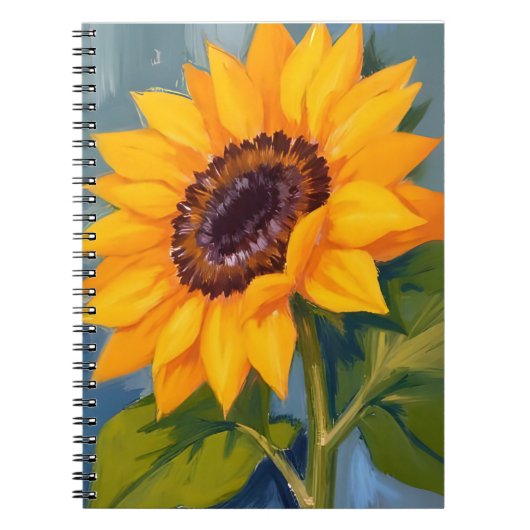 Yellow Sunflower Bright Watercolor Floral Notizblock (Vorderseite)