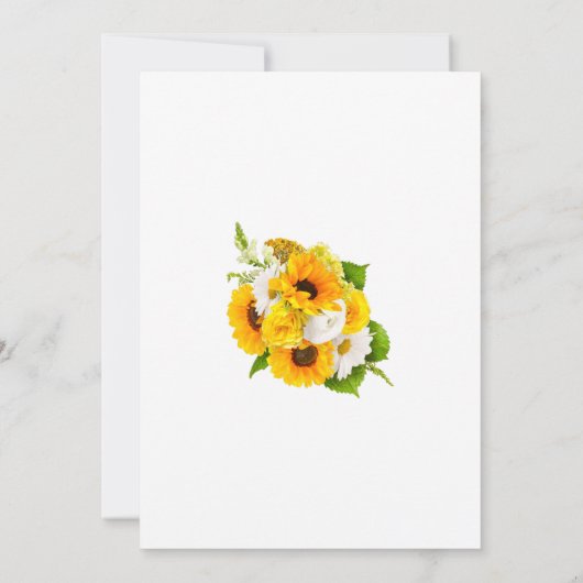 Yellow Sunflower Class of 2021 Graduation Party Einladung (Rückseite)