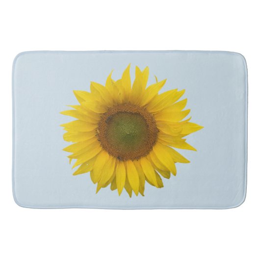 Yellow Sunflower Cute Badematte (Vorderseite)