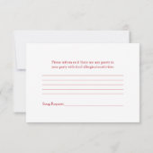 Yellow Sunflower Deep Red Ribbon Wedding RSVP (Rückseite)