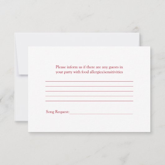 Yellow Sunflower Deep Red Ribbon Wedding RSVP (Rückseite)