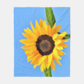 Yellow Sunflower Fleece Blanket Blue Sky (Vorderseite)