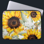 Yellow Sunflower Floral Rustic Fall Flower Laptopschutzhülle<br><div class="desc">This is an awesome design for anyone who loves sunflowers. I can design any product you de like so please message me you are looking for other items. *Please Note I am just a designer and don't control Zazzle shipping and manufacturing. For any anfragen pertaining to these, please contact Zazzle...</div>