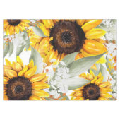 Yellow Sunflower Floral Rustic Fall Flower Tischdecke (Vorderseite (Horizontal))
