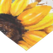 Yellow Sunflower Floral Rustic Fall Flower Tischdecke (Schrägansicht)