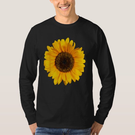 Yellow Sunflower Floral Watercolor Positivity T-Shirt (Vorderseite)