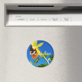 Yellow Sunflower Foto Hello Sunshine Script Bold Magnet (In Situ (Geschirrspüler))