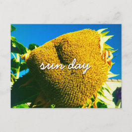 Yellow Sunflower Foto Sun Day Quotierskript Postkarte