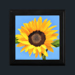 Yellow Sunflower Geschenkboxen Summer Blue Sky<br><div class="desc">Geschenkboxen mit gelber Sonnenblume gegen Sonne auf blauem Himmel - Sommertag - Foto Blume Natur - Sie können auch personalisieren - Wählen / Fügen Sie Ihr einzigartiges Foto - Bild / Text - Name / Farbe / Schriftart / Größe / mehr - Machen Sie Ihr besonderes Geschenk - Größe ändern...</div>