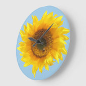 yellow sunflower große wanduhr (Winkel)