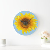 yellow sunflower große wanduhr (Zuhause)