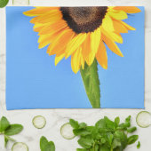 Yellow Sunflower Küche Handtuch Blue Sky (Gefaltet)