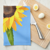 Yellow Sunflower Küche Handtuch Blue Sky (Viertel Falte)