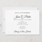 Yellow Sunflower on Blue Death Anniversary   Einladung (Rückseite)