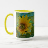 Yellow Sunflower Painting Garden Tasse (Links)