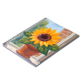 Yellow Sunflower Pot Floral Watercolor Notizblock (Linke Seite)