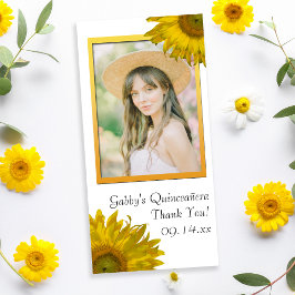 Yellow Sunflower Quinceanera Vielen Dank für Ihre  Dankeskarte