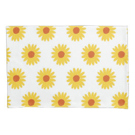 Yellow Sunflower Retro Y2K Bold Playful Floral Kissenbezug