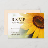 Yellow Sunflower Summer Wedding RSVP Card (Vorne/Hinten)
