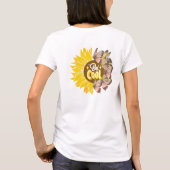 Yellow Sunflower trendy vibrant color paper art T-Shirt (Rückseite)