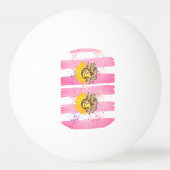 Yellow Sunflower trendy vibrant color paper art Tischtennisball (Rückseite)