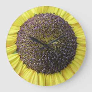 Yellow Sunflower Wall Clock Große Wanduhr