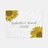 Yellow Sunflower Wedding Fleecedecke (Vorderseite (Horizontal))