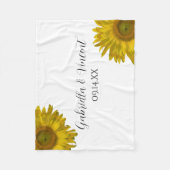 Yellow Sunflower Wedding Fleecedecke (Vorderseite)