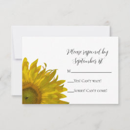 Yellow Sunflower Wedding R.S.V.P. Response Card RSVP Karte