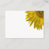 Yellow Sunflower Wedding RSVP Response Card Begleitkarte (Rückseite)