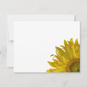 Yellow Sunflower Wedding RSVP Response Card Karte (Rückseite)