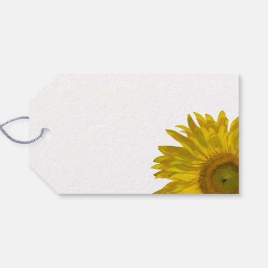 Yellow Sunflower Wedding Vielen Dank für Ihre Unte Geschenkanhänger (Rückseite Horizontal)