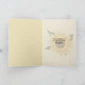 yellow sunflower with water droplets on glass karte (Innenseite)