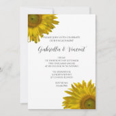 Yellow Sunflowers Engagement Party Einladung (Vorderseite)